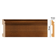 Цветной напольный плинтус Decomaster D005-75 (79*13*2400)