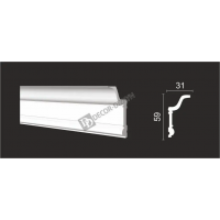 Карниз Decor Dizayn DD501 Полистирол 2000*59*31 мм