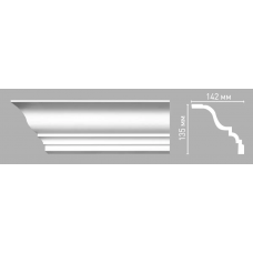 Плинтус потолочный гладкий Decomaster 96271 (135х142х2400мм)